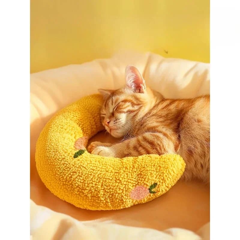 Small pillow for cats Pet dog U-shaped pillow Sleeping cushion Throw pillow