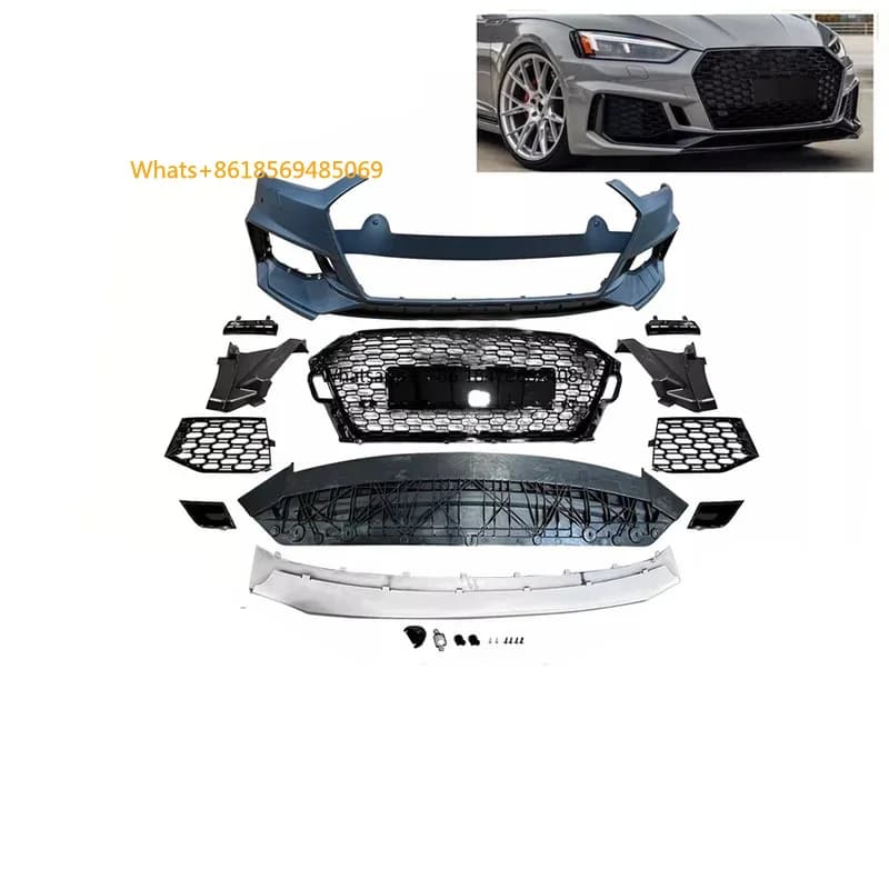 Factory Car 5 Front Bumper  Body Kit  A5 B9 S5 2017 2018 2019 A5 S Line 5 Front Bumper with Grille