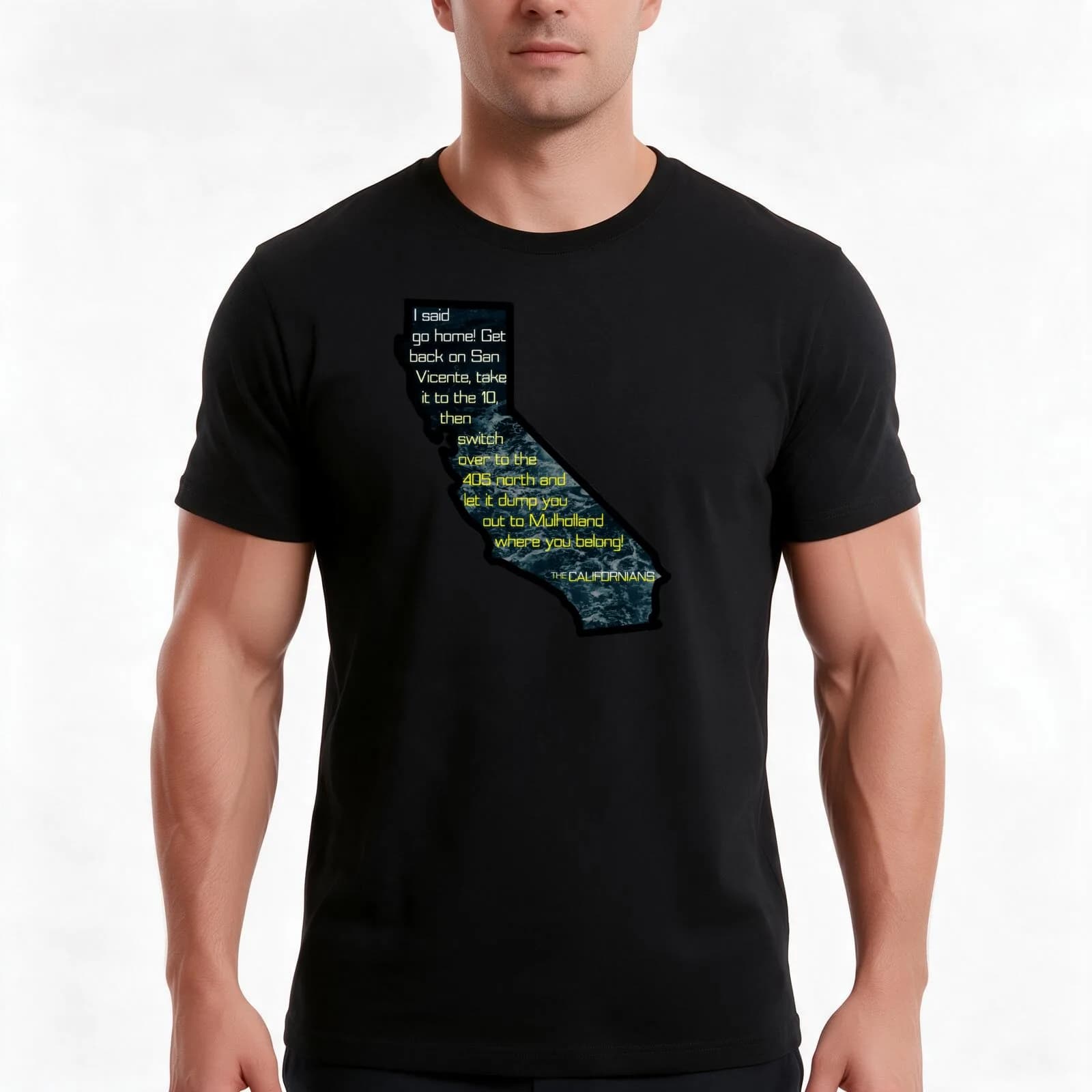 The Californians T-Shirt, Summer Casual Cotton Tee, Oversized Streetwear Tops, Vintage Graphic Print, Loose Fit Short Sleeve