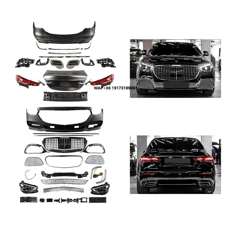 New Non-Destructive Installation Front/Rear Bumpers 2016-2018 W213 for E-Class Upgrade with Fog Light Bolt-On