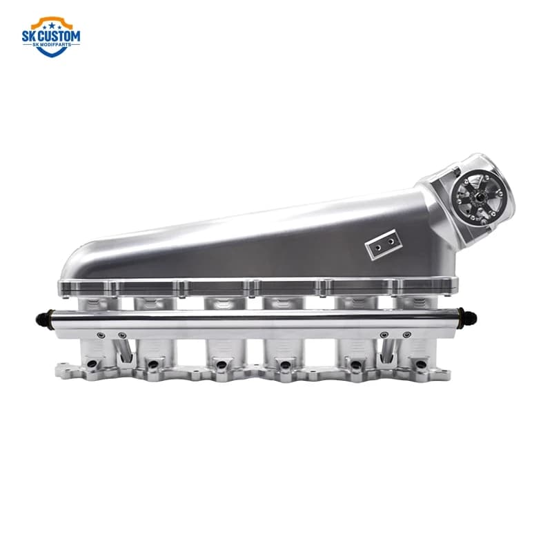 For 2Jz Gte Engine Aluminum 100 mm Throttle Body 6 Injetor Intake Manifold Fuel Rail