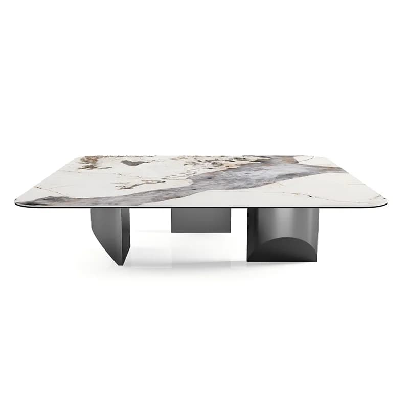 & Luxury Coffee Table Natural White Marble Stone Stool Modern Style Side Table Set for Living Room Entry Home Furniture