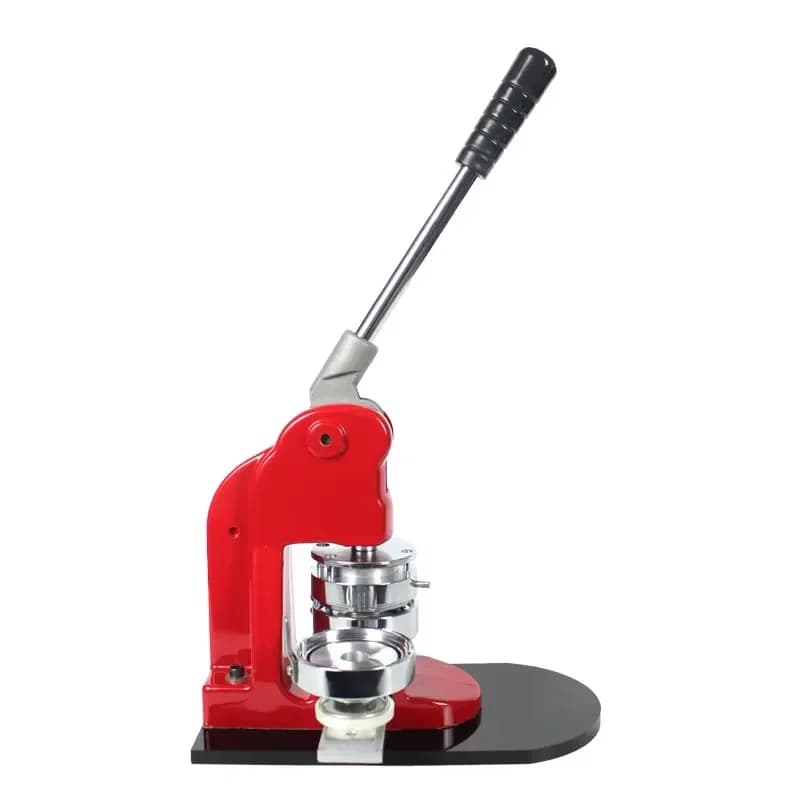Aluminum Button Badge Maker Machine DIY Pin Press Tool for Custom Track Badges Manual Round Emblem Puncher Craft Supplies DIY