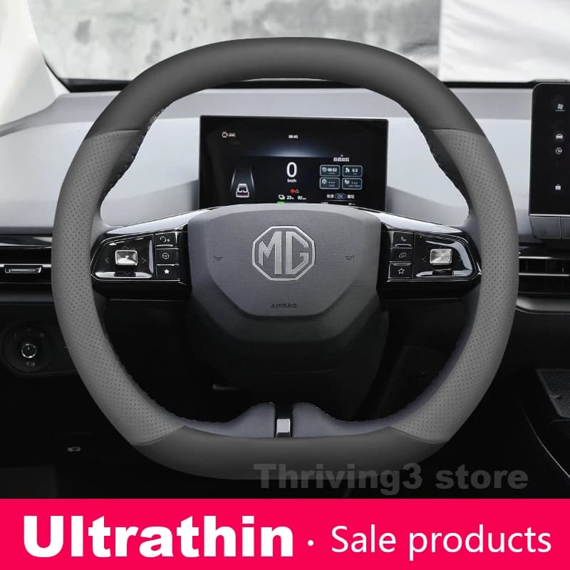 Leather Car Steering Wheel Cover For MG ZS Hybrid 2024 2025 2026 MG 4 EV 2025 Auto Steering Wheel MG ZS Hybrid Accessories 2025
