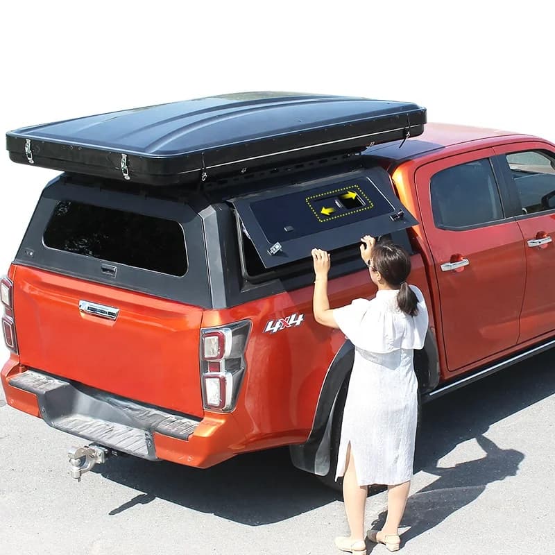 Auto Parts Heavy Duty Aluminium Hardtop Pickup Canopy with Sliding Windows Waterproof Off-Road for D-Max L200 BT-50