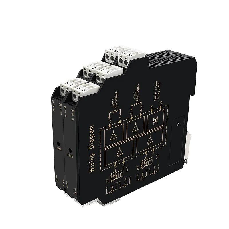 RTD Temperature Transmitter Signal Isolator, 4‑20mA Output Module for PT100 / PT1000 Sensor