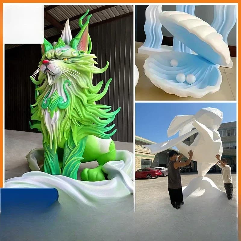 Outdoor activity decorative sculpture ornament, large cartoon doll ornament floor, fiberglass foam model sculpture