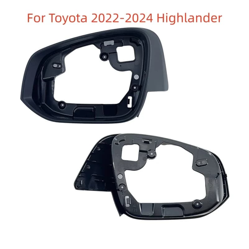 For Toyota 2022-2024 Highlander Mirror Frame Rearview Mirror Frame Side Mirror Housing Decor Frame Reflective Mirror Shell