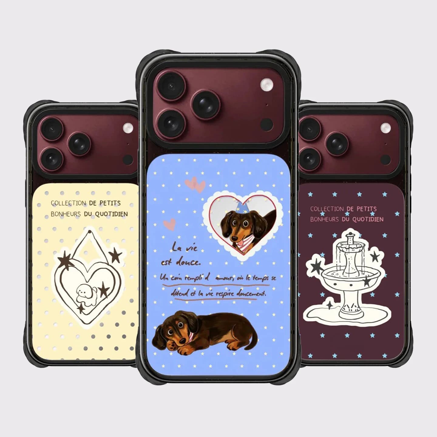 Fountain Brown Dog Ultra Impact Case - Mirror / Glaze Magnetic Cover: Compatible with IPhone 18 17 Pro Max 18Pro