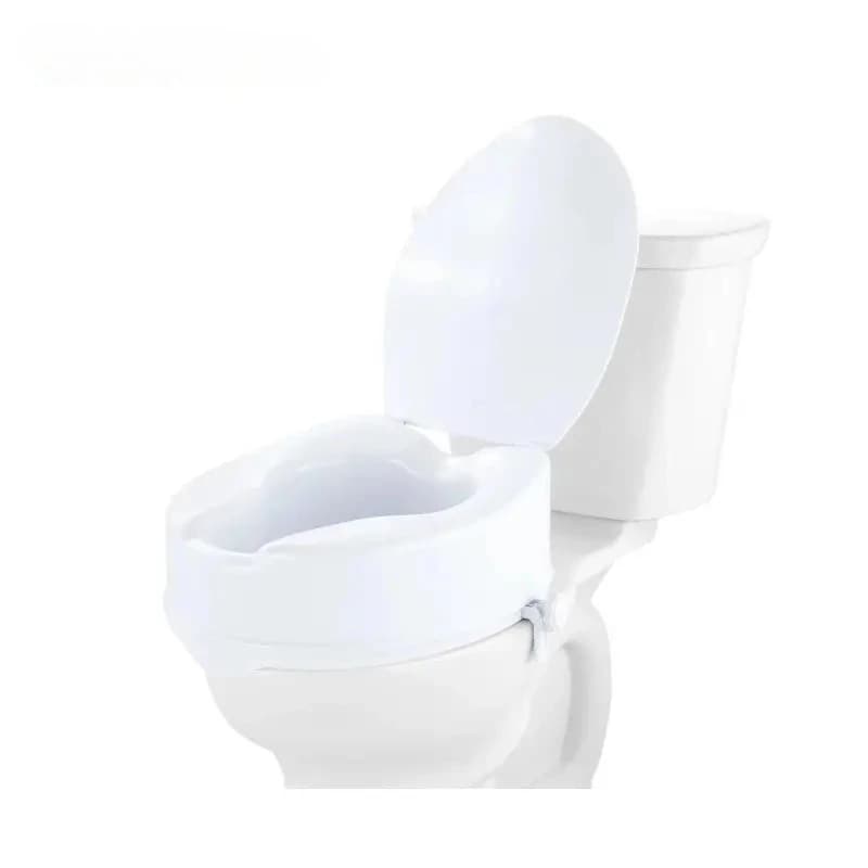 【Hot】 Raised Toilet Seat 5inch Height Raised 300 lbs Screw Rod Locking for Elderly Handicap Patient Pregnant Medical