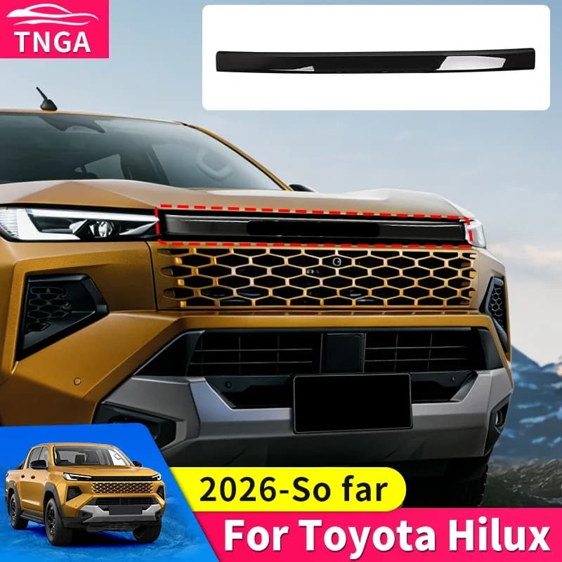 For 2026 Toyota Hilux SR SR5 Rogue / Rugged X  Upper Front Grille Decorative Strip Upgrade Protection Exterior Accessories