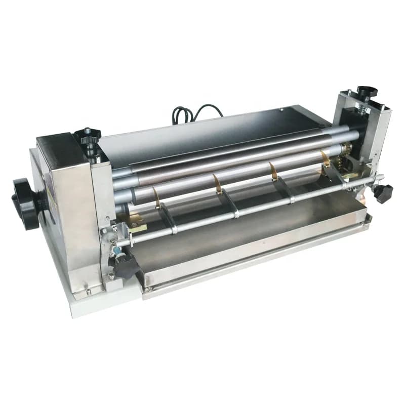 JS-380A Stainless Steel Paper Glue Machine Manual Cardboard Cold Glue Machine Desktop Box Glue Machine