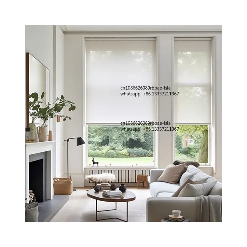 Smart Wireless Roller Blinds Motorized Control Solar Powered with Remote for Curtain Integration Custom Built-In Battery Motor
