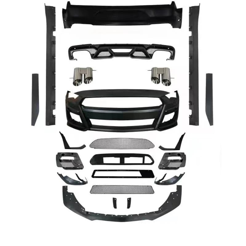 GT500 Style Facelift Body Kit Aggressive Appearance Exterior Modification Parts Fit For Ford Mustang 2015-2020 Front Rear Bumper