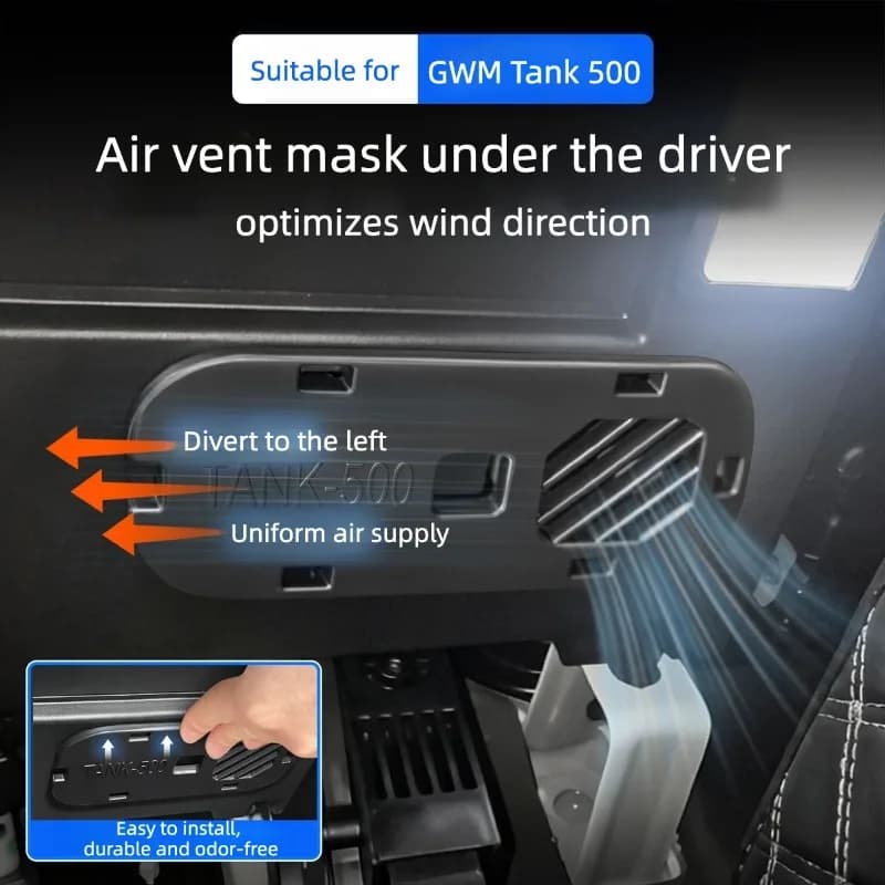 For GWM Tank 500 2022-2026 Driver Air Vent Deflector, Anti Direct Wind Shield Interior Mod Accessories