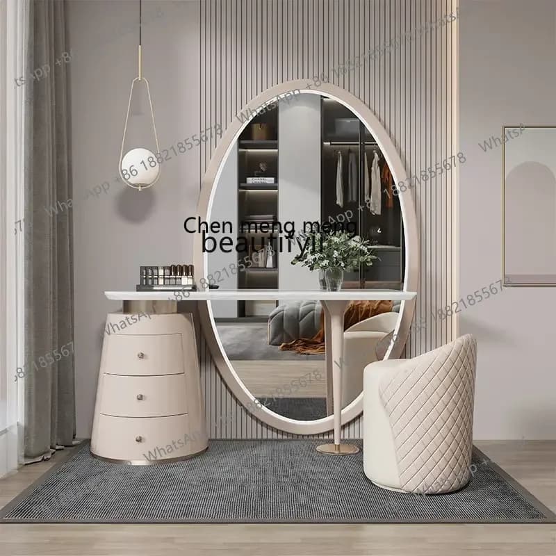 X A Dressing Table Full-Length Mirror Integrated Bedroom Advanced Small Apartment Affordable Luxury Style Stone Plate Makeup Tab