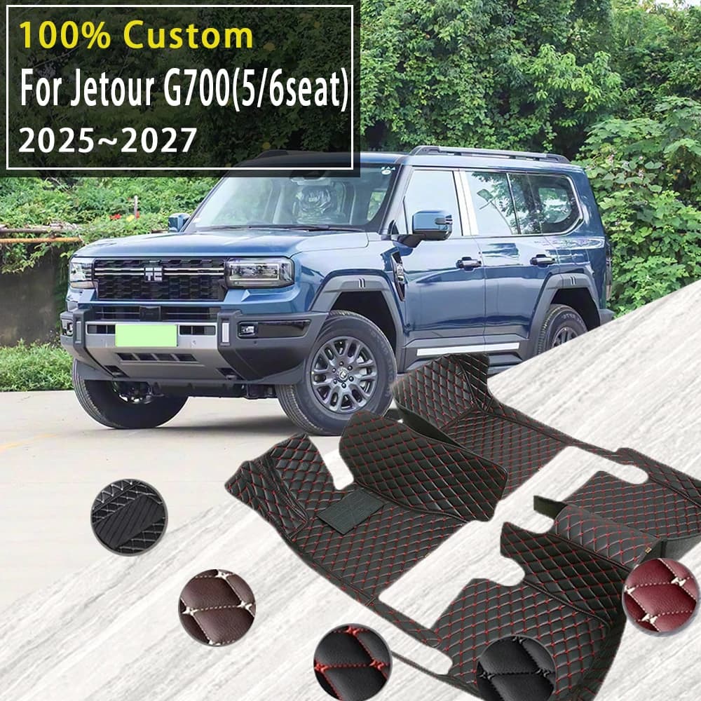 Car Floor Mats For Jetour G700 2025 2026 2027 5seat 6seat Waterproof Pads Foot Leather Carpets Floor Covers Auto Accessories