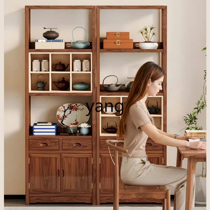 CX New Chinese All Solid Wood Bogu Frame B & B Tea Room Display Cabinet Tea Room Ornament Shelf