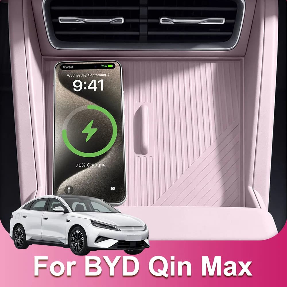 Wireless Anti Fouling Pad For BYD Qin Max EV DM-i 2026 2027 Original Car Color Silicone Pad Automotive Modification Supplies