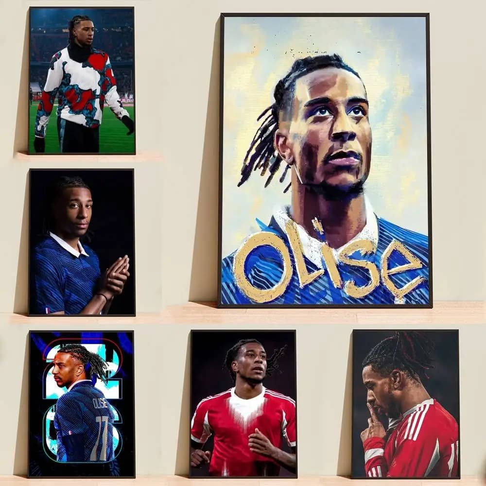 A-Assist King M-Michael Olise Poster Self-adhesive Waterproof Paper Sticker Coffee House Bar Room Wall Decor