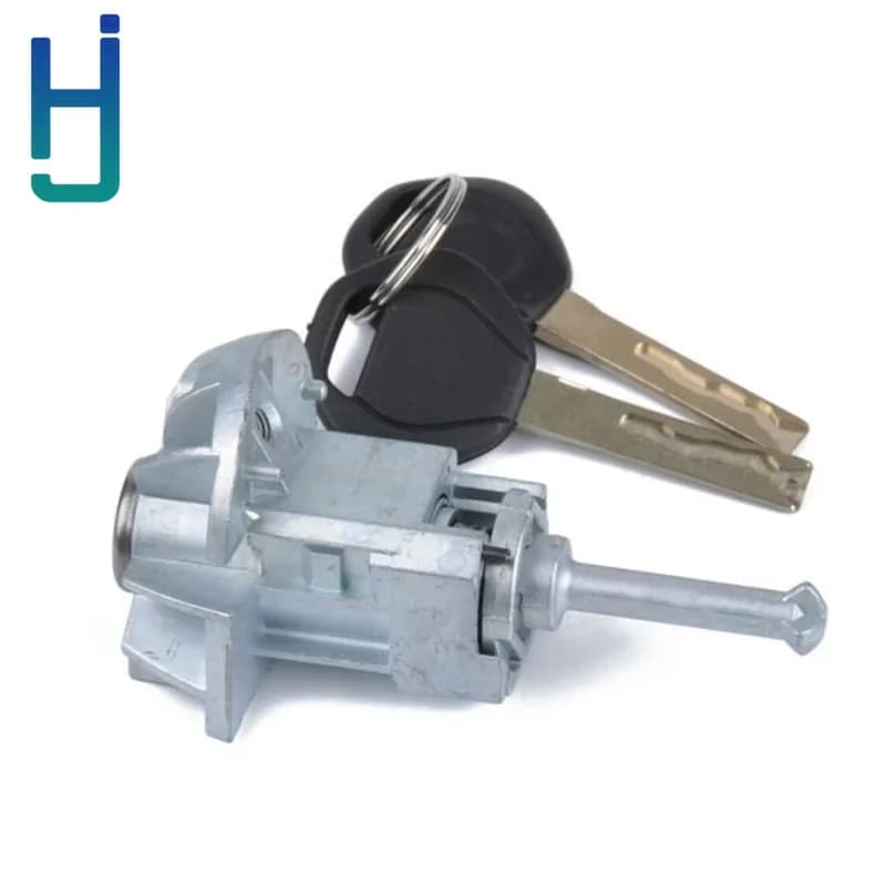 51217019975 Front Left Driver Door Lock Cylinder Barrel With 2 Keys For BMW E46 3 Series 2001-2006