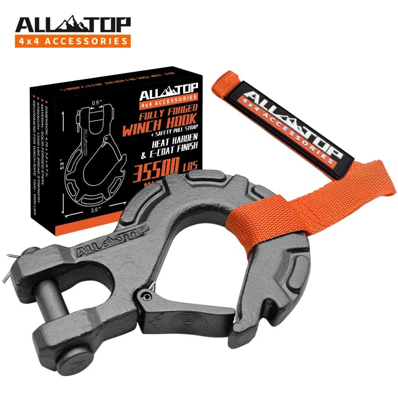 Off-Road Car Recovery Clevis Towing Hook, Electric Winch Connection Hook For Outdoor Self-Driving Safety Rescue