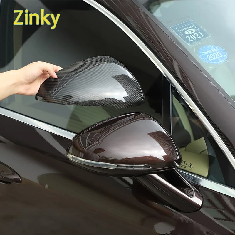 x2 Carbon Fiber Car Exterior Rearview Mirror Protective Cover Sticker for Porsche Macan 2011-2021 Car Exterior Accessories