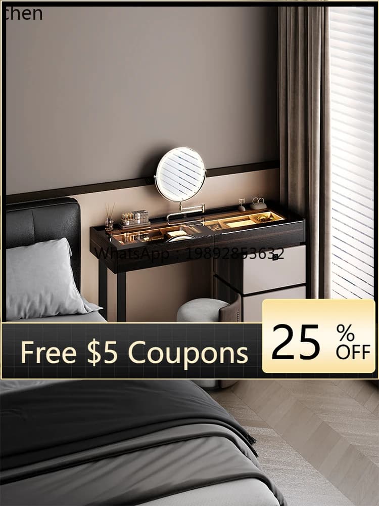 AB  Small Apartment Dressing Table and Chest of Drawers Integrated with Fingerprint Lock Bedroom Makeup Table