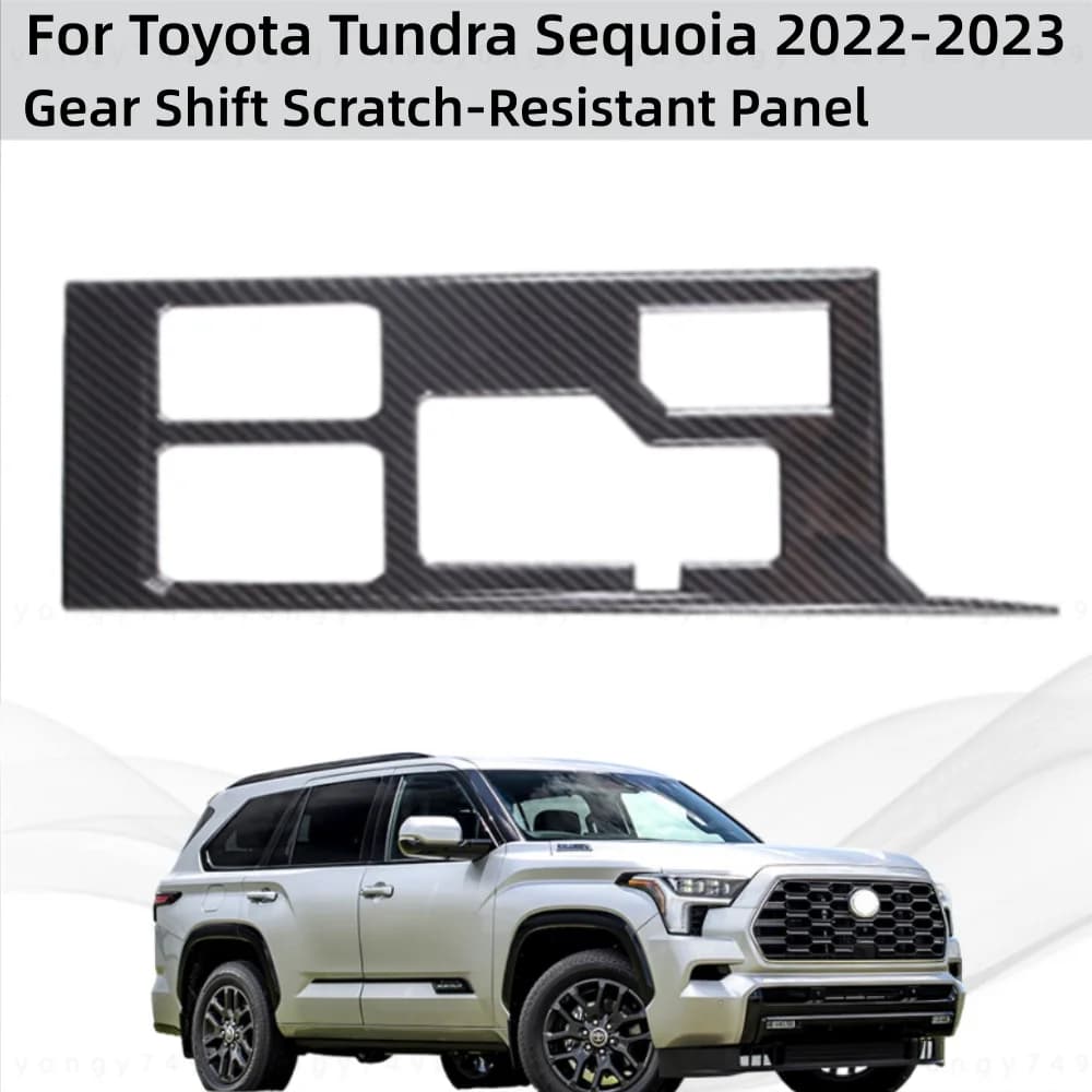 Car Upgrade Styling Gear Shift Scratch-Resistant Panel For Toyota Tundra Sequoia 2022-2023 Modification Decoration Accessories