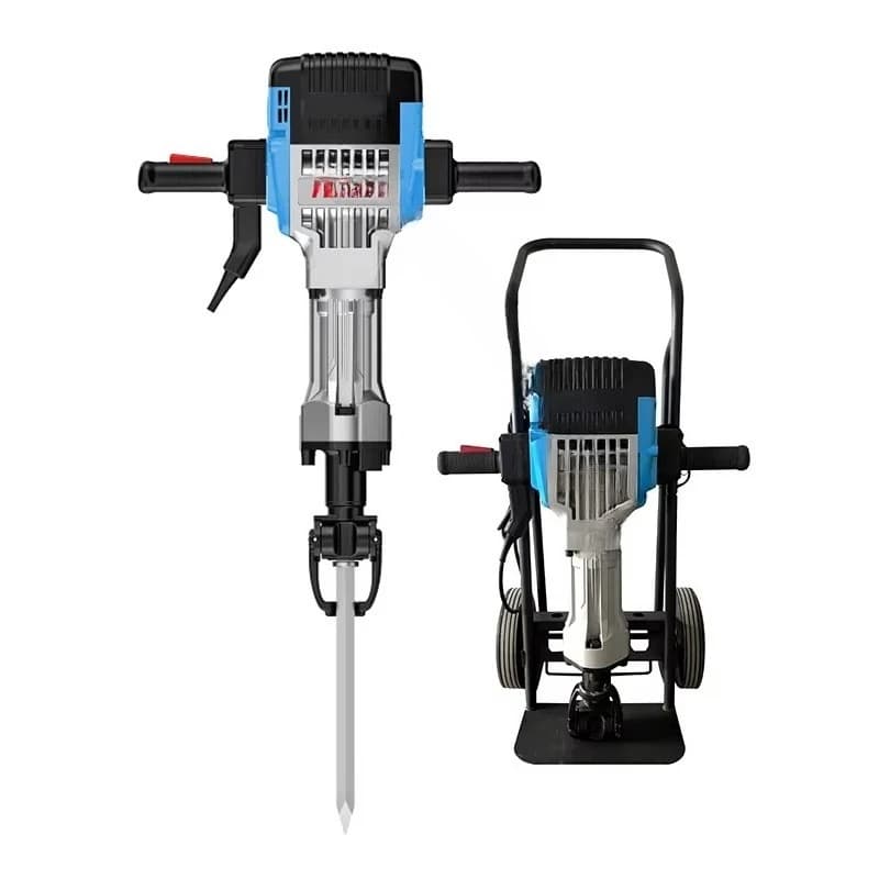 Heavy Duty Electric Jack Hammer Concrete Crusher Hammer, Wheel Trolley