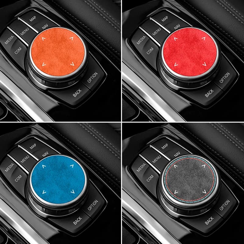 Top Suede For BMW 4er F32 F33 F36 5er F10 F11 5GT F07 Car Multimedia Panel Button Trim Sticker Auto Interior Tuning Accessories