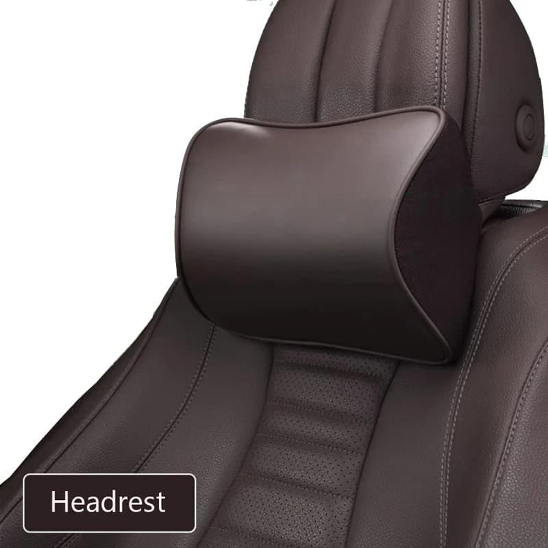 NAPPA Leather Car Neck Pillow For Audi Memory Headrest Rest Support Lumbar Cushion Support Interior Decoration Car Accessories