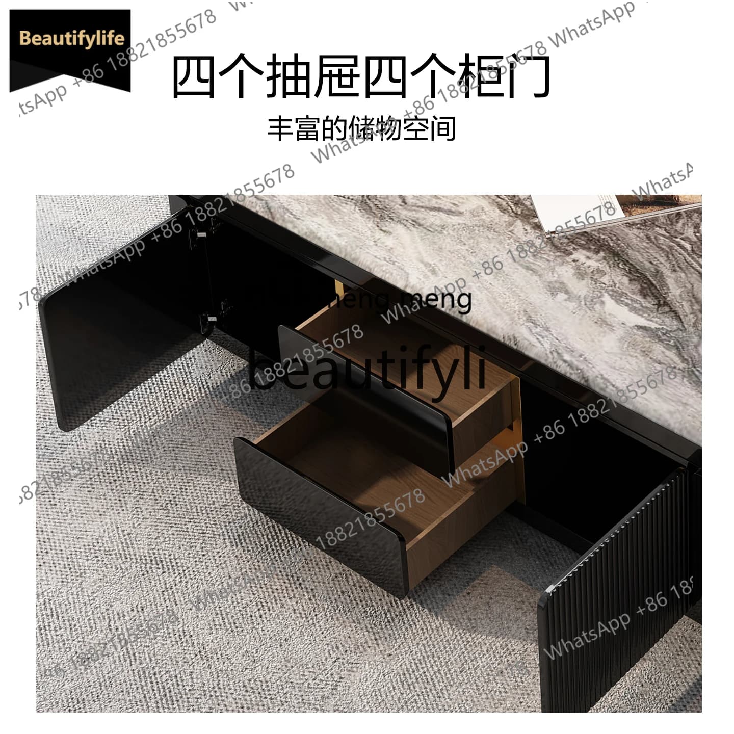 GG Natural Marble Imported Luxury Stone Light Luxury Villa Home Living Room Luxurious High-End Feel
