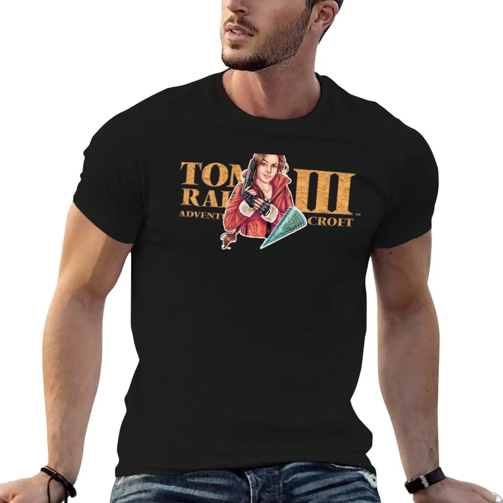 Tomb Raider 3 - Antartica T-Shirt animal prinfor boys anime stuff plus size men clothing
