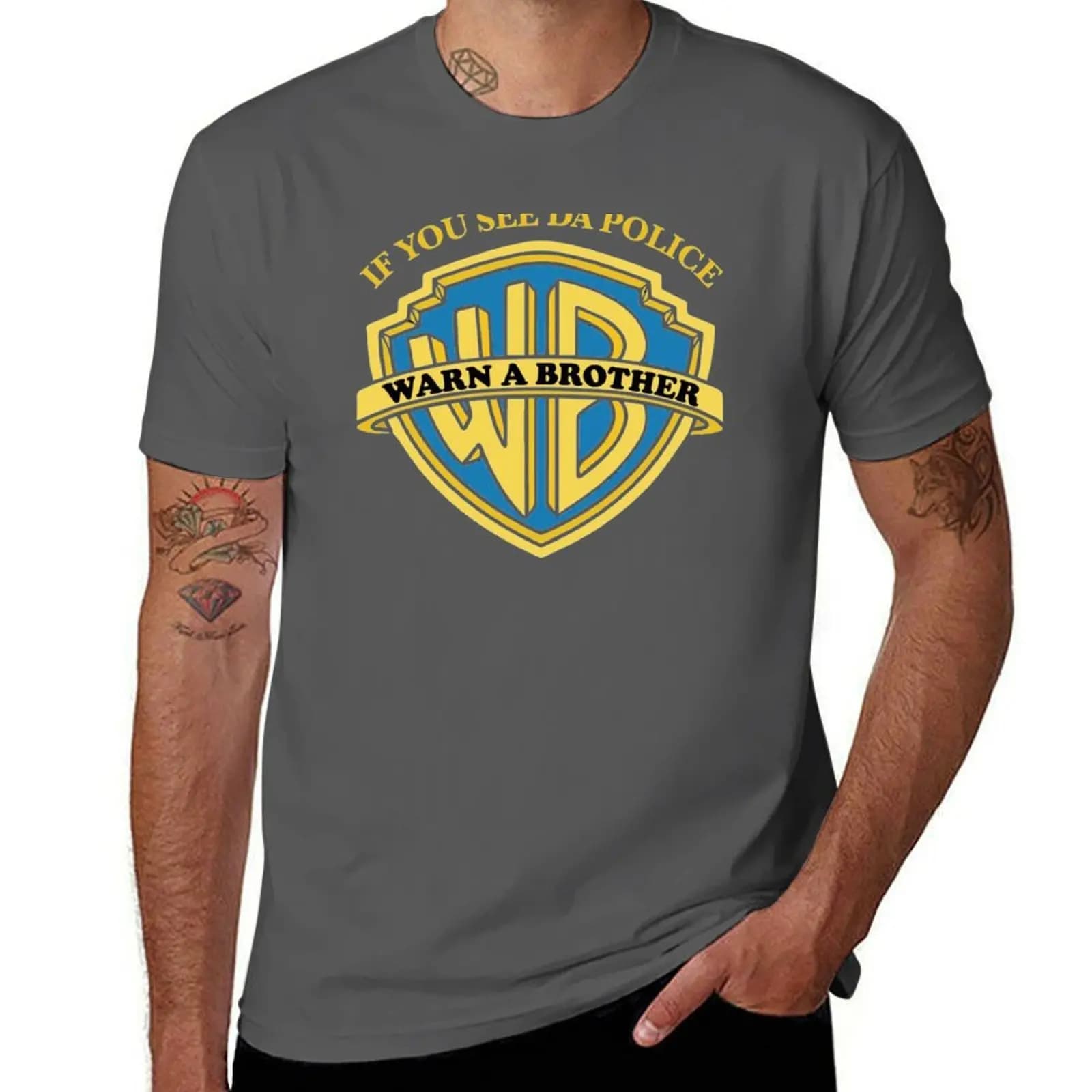 Warn a Brother T-Shirt Art Pattern Printed Casual Top