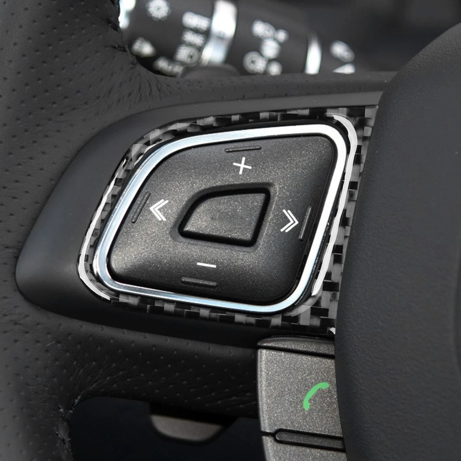 Car Steering Wheel Chin Side Button Panel Decorative For Range Rover Evoque 2012-2018 Carbon Fiber Interior Accessory Stickers