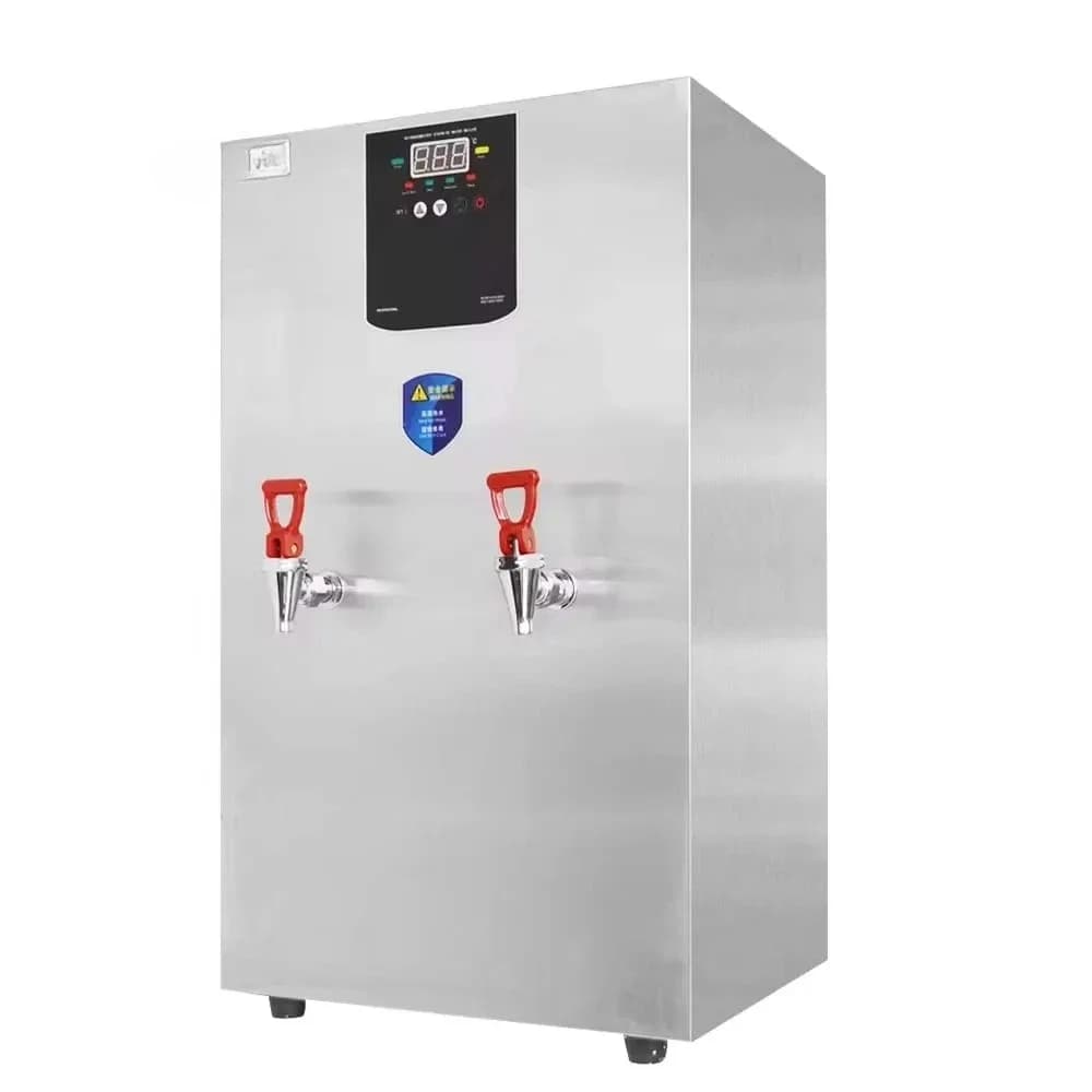 Commercial 60L Water Dispenser Hot Water Machine 180L/H Stainless Steel Water Boiler 6KW 380V Double Faucet