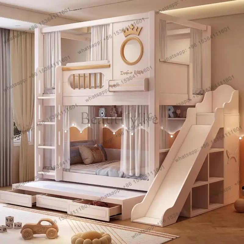 Nordic Expandable Kids Beds Decoration Storage Custom Design Kids Bed Princess Girls Modern Lettino Per Bambini Furniture Home