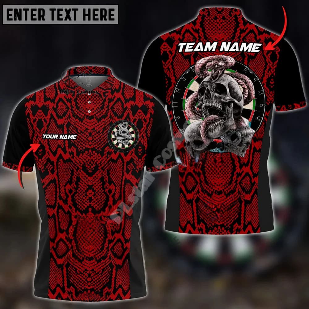 Custom Name Darts Camo Vintage Flame Graffiti Tattoo Multicolor 3DPrint Harajuku Summer Funny Short Sleeves Polo Jersey Shirts Z