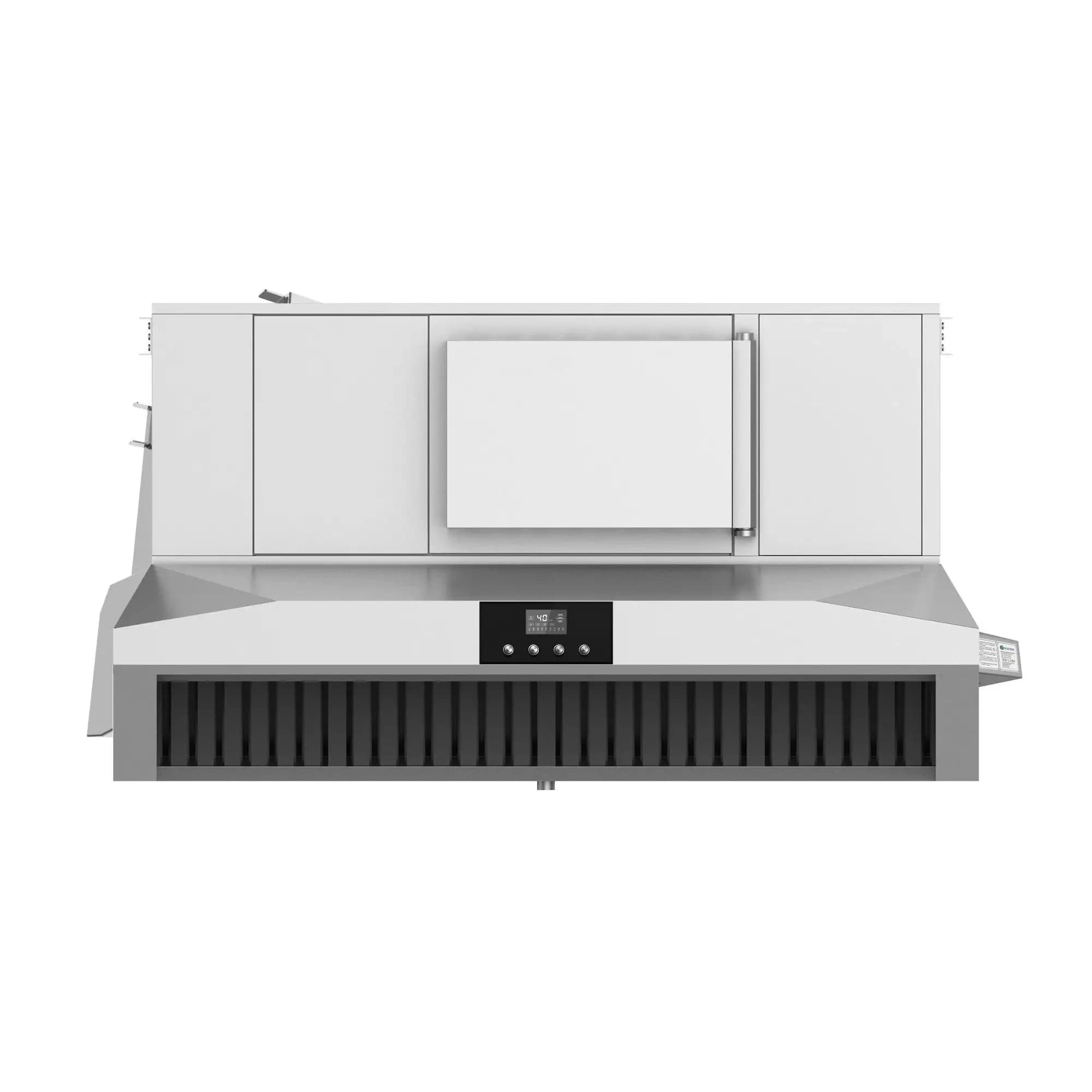 Hybrid Kitchen Range Hood 98% Maximum Filtration Efficiency Oil Mist Extractor Hood