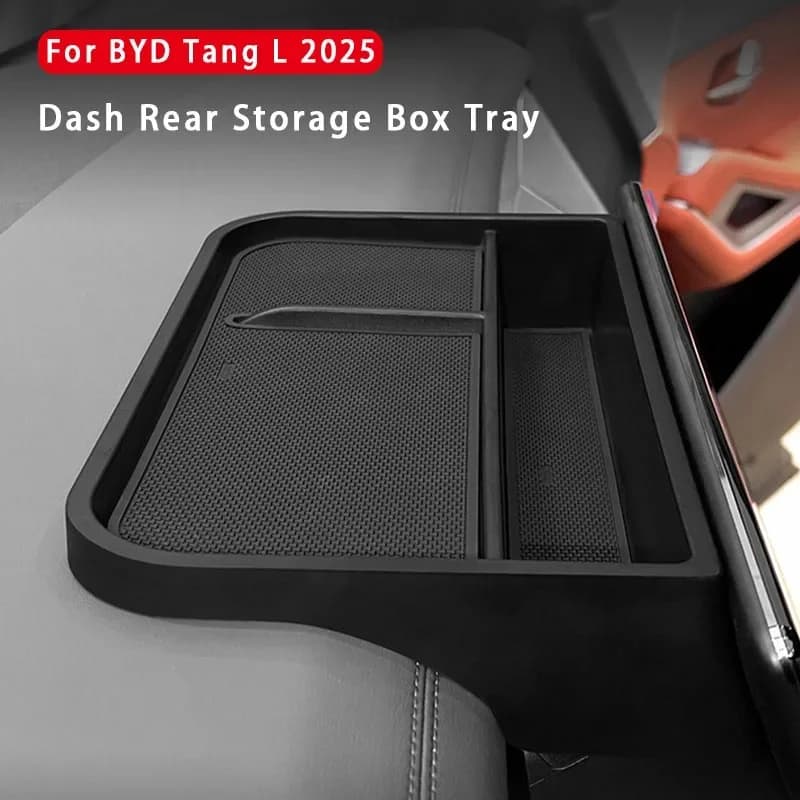 For BYD Tang L 2025 Center Console Rear Dash Tray Storage Box Car Center Console Armrest Storage Box Interior Accessories