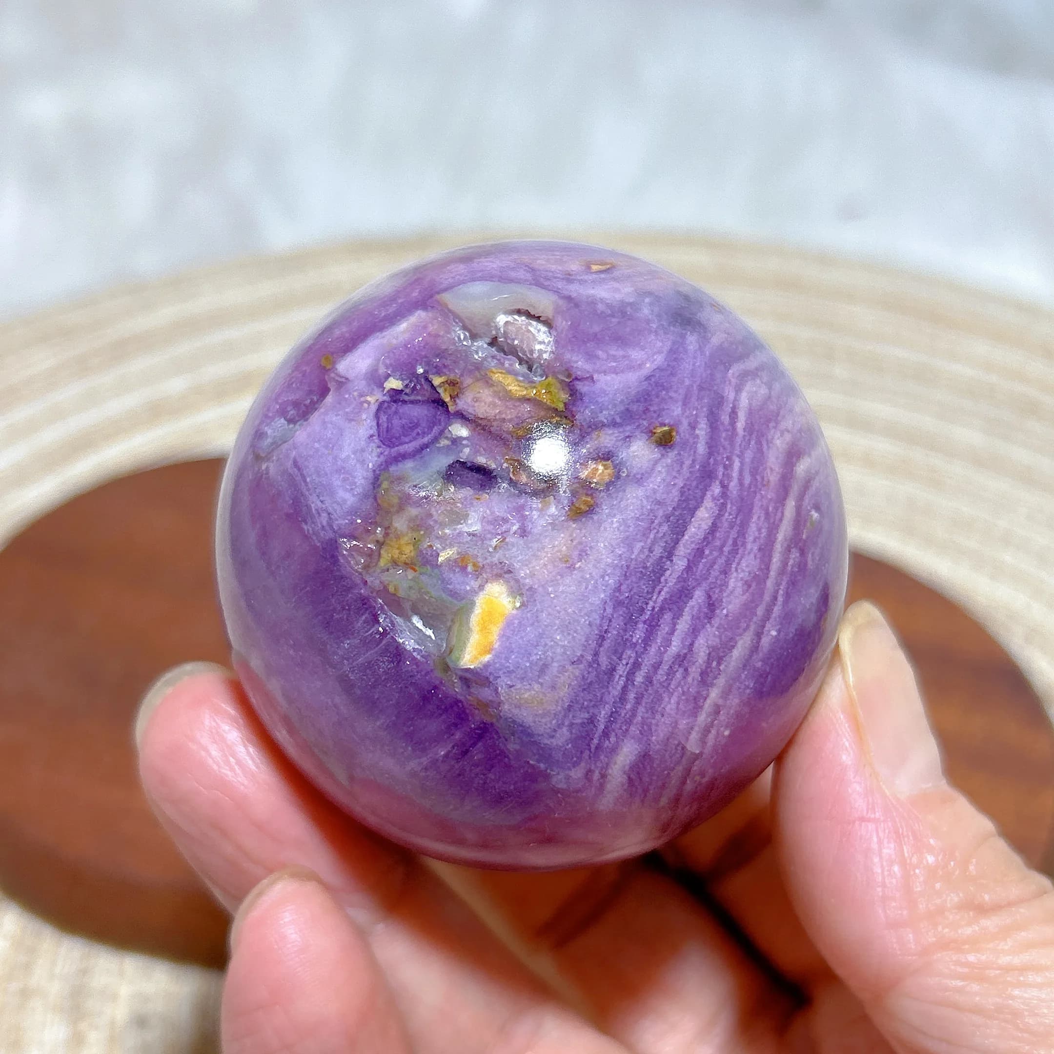 Healing Natural Crystals Silk Fluorite Sphere Polished Ball High Quality Reiki Energy Gemstones Home Decorations Room Derco Gift