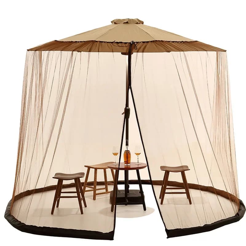 Courtyard outdoor sunshade canopy pergola insect proof mesh Roman umbrella fence sunshade mosquito net