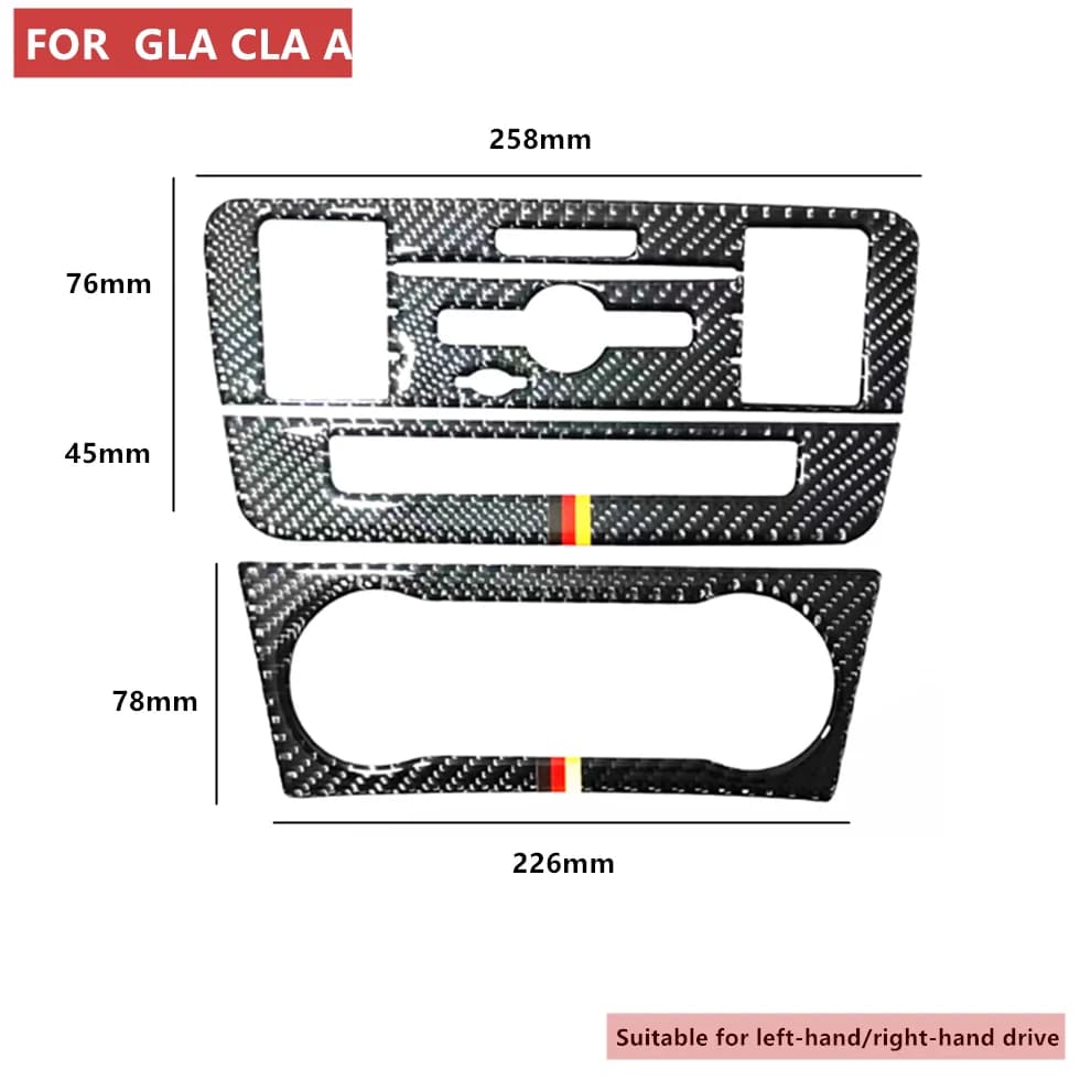 Real Carbon Fiber CD Air Conditioning Control Panel Cover Trim for Mercedes Benz A B Class W176 W246 CLA C117 GLA X156 2013-2018