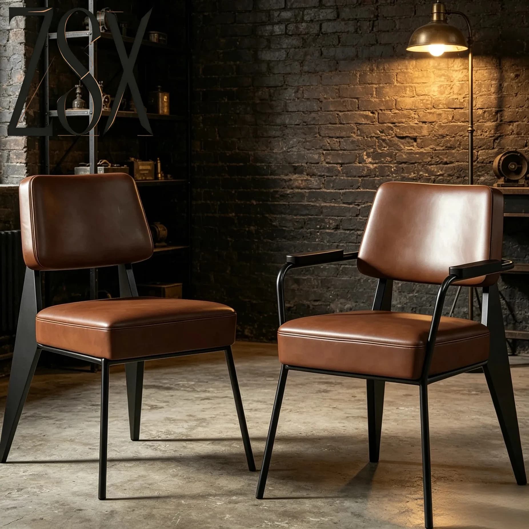 Nordic upholstered dining chair home chair Internet celebrity wrought iron American desk cafe shop armrest dining table chair