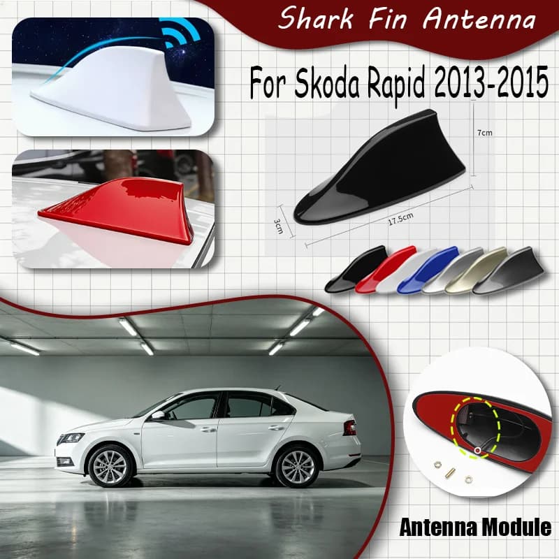 For Skoda Rapid 2013-2015 Shark Fin Antenna, FM Signal Booster, Waterproof Radio Antenna, FM/AM Super Aerials car antenna