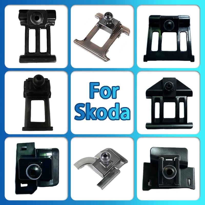 Car Mobile Phone Holder Base Clip For Skoda Superb Rapid Spaceback Octavia Kodiaq GT Karoq Kamiq Octavia PRO Car Accessories