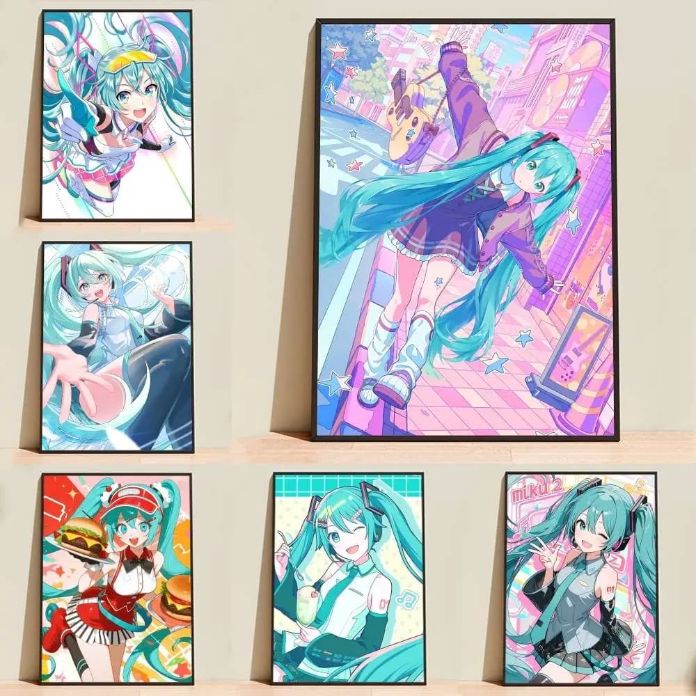 PJSK Singer M-Miku Art Poster Wall Art Print Decorative Mural Home Decor Gift Unframed Customizable