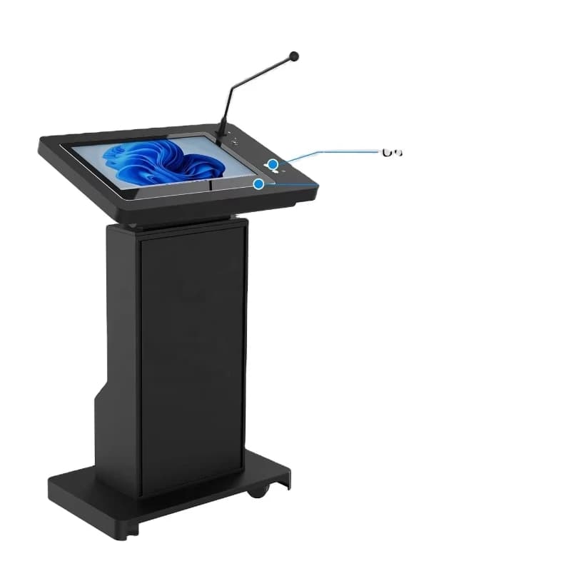 Electric Height Adjustable Podium Speaker Vertical Computer Conference Multimedia Podium