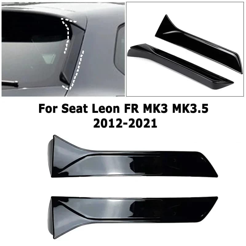 Car Rear Side Spoiler For Seat Leon FR MK3 MK3.5 2012-2021 Side Wing Exterior Tuning Parts Car Accessories Aftermarket
